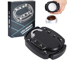 qipuneky, Apriscatole, Apriscatole Manuale, Apriscatole Nudo, Apriscatole,Multifunzione, Utensile da Cucina Lattina da 8-19 Once (Nero)