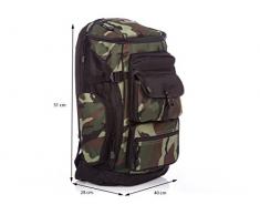 Rucksack-Zaino + coltello tascabile in omaggio, mimetico, esercito Nato, unisex, multicolore, 18 litri
