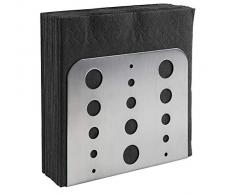 APS portatovaglioli, distributore di tovaglioli in acciaio inossidabile 18/0, portatovaglioli con lato inferiore protettivo per tovaglioli a 1/4 di piega, lucido opaco, 4,5 x 15 cm, altezza 12,5 cm