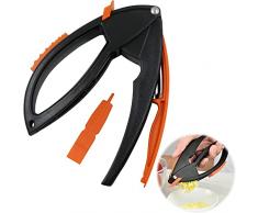 Pressa Aglio Schiaccia Spremiaglio Manuale - Professionale Multifunzionale Spremi Garlic Manico Antiscivolo Taglia Rocker 3 In 1 Passa Raschietto Per La Pelle Martello Unghie Cottura Cucina 1 Pezzi