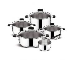 Lagostina Batteria di pentole 9 pezzi Tempra