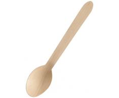 Papstar 18249 100 - Cucchiaio in legnoPure, 15,7 cm