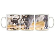 renne mangiare dolci, Tazza Motif in bianco 300ml ceramica, grande idea regalo per ogni occasione. La tua nuova tazza preferita per caffè, tè e bevande calde