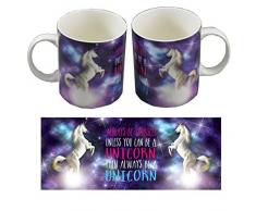 Puckator Majestic Tazza Unicorno, Bone China, Viola