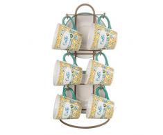 MONTEMAGGI Set da 6 Tazzine decorate Ortigia