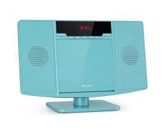 Auna Radio Portatile, Radio con Lettore CD per Casa, Radio DAB con Bluetooth + Impianto AUX, Radio Vintage con Display LED, Telecomando, Radio Portatile Bluetooth con USB, MP3 e Streaming, Radio FM