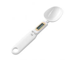 ERYUE Electronic Spoon Scale,Bilancia Digitale a Cucchiaio da Cucina 500 g/0,1 g Mini Bilancia Elettronica Portatile ad Alta precisione unità Display LCD Commutabile/Blocco Dati/Funzione Tara Bilance