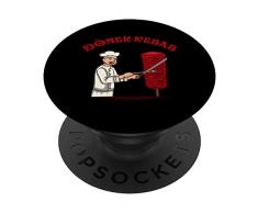 Döner Kebap - Cucina classica con spiedo e coltello per kebab PopSockets PopGrip Intercambiabile