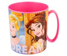 disney princesas. principesse Disney. Tazza di plastica. No BPA. microonde. Capacità di 350 millilitri.