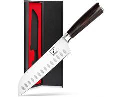 imarku Coltello Cucina, 17cm Coltelli da Cucina Professionali Giapponese, Coltello Chef Acciaio Inox con Impugnatura Ergonomica