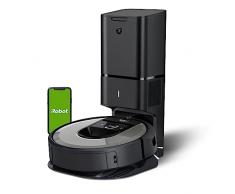 iRobot Roomba i7 con Base Autosvuotante, Robot Aspirapolvere Wifi, Svuotamento Automatico, Adatto per chi ha Animali Domestici, Memorizza la Planimetria della Casa, Programmabile, Argento