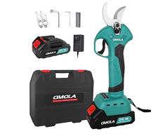 Forbici Potatura Elettriche, Forbice Elettrica Per Potatu Con 2 Pezzi Ricaricabili 21V 2Ah2000mA Alimentati a Batteria al litio e 2 Lame, Diametro di taglio da 1.2 Pollici/30 mm, 6-8 ore di Lavoro