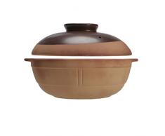 Donabe giapponese Ceramica Hot Pot: Casseruola Banko Gres Pot di terracotta Giapponese Cooking Donabe Ceramica Casseruola Pot Bastone Pentola per Shabu Shabu 750Ml