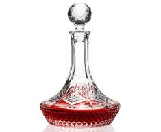 KANARS Decanter per Vino, Caraffa in Cristallo Senza Piombo per Vino Rosso Whisky Bourbon, Idee Regalo per Compleanni, Vacanze, Pensione, Matrimoni, Anniversari, Elegante Confezione Regalo, 1250 ml