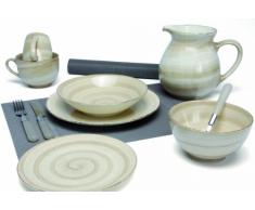 Quid 2058078 - Set di 6 tazze in porcellana Paysanne da 35 cl, colore: Beige