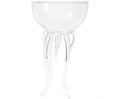 BESTonZON Polpo Bicchiere Martini 150Ml Medusa Bicchiere Di Vino Divertimento Bicchieri Cocktail Creativo Medusa Tazza Di Vetro Succo Di Tostatura Calice Tumbler For Wedding Halloween