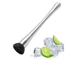 JJQHYC Pestello da Cocktail Acciaio Inox Pestello per Cocktail 30 cm Pestello per Mojito e Pestare la Frutta