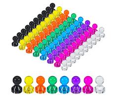 80 Pezzi Calamite Frigorifero, 11 x 17 mm Calamite Piccole, Calamite per Lavagna Magnetica, Magneti Piccoli Calamite Colorate per Frigo, Lavagna Bianca, Mappa, Scuole, Uffici