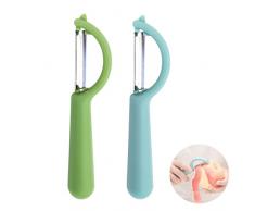 2 Pezzi Pelapatate, RosyFate Pelapatate Inox, Pelapatate Girevole, Pela Verdure Pelapatate, Peeler Frutta e Verdura, Pelapatate Multifunzione, Pelapatate Professionale, Pela Verdure