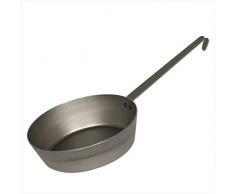 Riess, 0628-023 Tirol 24 Padella in ferro, diametro 24 cm, altezza 6,9 cm, ferro metallizzato, padella alta, induzione