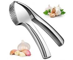 Pressa Aglio, Aglio Spremiaglio da Cucina, Frantoio per Zenzero, Spremiaglio Trita Aglio Professionale, Schiaccia Aglio in Acciaio Inox, Adatto per Uso Domestico e Ristorante