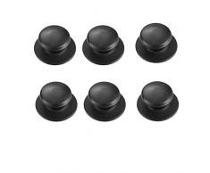 Manico Coperchio Pentola,6 Pezzi Pomello universale di Ricambio, Pentola Coperchi, Sostituzione Manopole Coperchio per Utensili da Cucina,Pentole Nero
