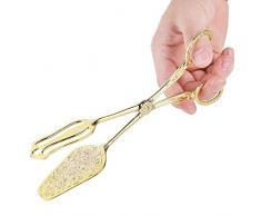 Topincn Pinza Per Dolci Oro Per Pane E Verdure Morsetti Per Torta, Buffet, Pinze Per Barbecue, In Stile Retrò Arabo Gold