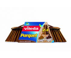 Vileda Scopa 2 in1 Parquet, Scopa per Interni, con Due Tipi di Fibre, per Polveri, per Capelli, Fibre in PET Riciclato, 14.5 x 33 x 5.5 cm, 99.8 g