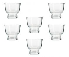 Piccole ciotole da dessert, coppe per gelato Sundae, in vetro, 240 cc, set da 6