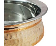 Che servono piatti in acciaio inox ciotola zuppiera rame per antipasti, diametro 12,5 centimetri