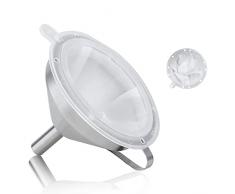 Imbuto da Cucina, con Filtro a 200 Mesh Imbuti Filtro in Acciaio Inossidabile Rete Jam Straining Filtro 5 Pollici / 13cm Imbuti per Trasferire Liquidi, Olio, Caffè, Vino, Succhi, Marmellata