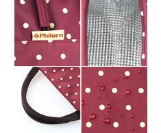 PHILORN Borsetta Porta Pranzo Termica Pranzo Borse Borsa Alimenti Lunchbox per Scuola e Ufficio, Vino Rosso