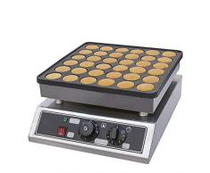 Berkalash Mini Dutch Pancake Baker, macchina elettrica per waffel a 36 fori, 1 KW, 4,8 mm, in acciaio INOX