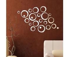 Wall Sticker, Adesivi Murales, Carta da Pareti circolo Specchio Decorazione Murali da Parete