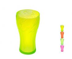 Pasabahce Casa più Bicchieri in Vetro Coca Cola Original, Set di 6 Bicchieri, Colori Fluo