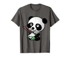 Sushi Bacchette Panda Orso Orso Selvatico Salmone Sushi Maglietta