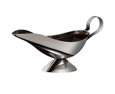 Salsiera in acciaio inossidabile, servizio per condimento per insalata in acciaio inossidabile di qualità con manico ergonomico e beccuccio grande antigoccia, opzioni 3oz / 5oz / 8oz