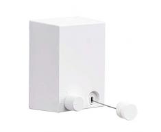 Onerbuy Stendipanni fissato al muro della lavanderia appendiabiti ritrattabile dellinterno dellinterno con il gancio regolabile della corda della corda dacciaio di 4.2M / 13.8ft (Bianca)