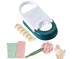 Macchina for Gnocchi 2 in 1,Macchina per Ravioli Manuale,Ravioli Cinesi Stampo Macchina Stampo per Ravioli,Dumpling Skin Maker,Pressa Manuale for Impasto Stampo(Bianca)