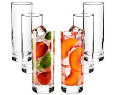 CRYSTALIA Premium Bicchieri Highball, 100% SENZA PIOMBO Bicchieri da Long Drink Set 6, 360 ml, Alto Bicchieri Vetro, Bicchieri Birra, Bicchieri Cocktail, Bicchieri Succo, Bicchiere da Bevande Acqua