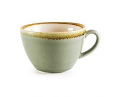 Olympia Kiln GP480 Moss tazza da cappuccino, porcellana, 340 ml, colore: Verde (confezione da 6)