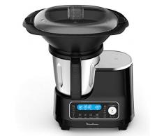 Moulinex HF4568K ClickChef Robot da Cucina Multifunzione, Ricette Pronte in 2 Click, 1400 W, 3.6 L, 30-150 °C, 5 Programmi Automatici e Modalità Manuale, 7 Accessori, Ricettario Incluso (200 Ricette)