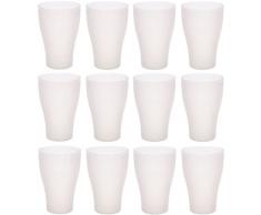 idea-station Neo Bicchieri plastica 12 x 450 ml - Trasparenti - Bicchieri Cocktail - Bicchieri Birra - Bicchieri Acqua