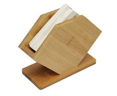 Niciksty Portatovaglioli di Bambù, Contenitore Portatovaglioli da Tavola, 15x13 CM, per Tavolo da Pranzo per Feste nel Casa, Naturale