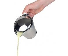 SUN - Salsiera termica in plastica ABS e acciaio INOX, a doppia parete, lavabile in lavastoviglie, con coperchio ribaltabile, 19 x 12,5 x 13 cm