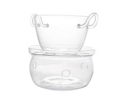 TOYANDONA Pentola a Bagnomaria Pentola in Vetro Pentola per Sciogliere Pentola per Fonduta di Cioccolato per Burro Cioccolato Formaggio Caramello Caramelle Bonus Caramelle