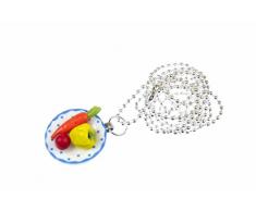 Miniblings legumiera Collana Piastra Verdura Cibo porcellanato 80 Centimetri