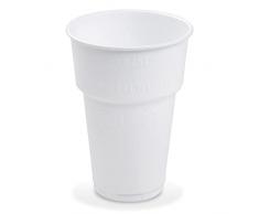 Generic Bicchieri termici per vin brulé, 200 ml, 250 ml, con tacca per vin brulé, tè, mercatino di Natale, 100 pezzi, colore: bianco