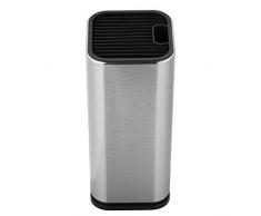 Ceppo Coltelli Acciaio Inox,Ceppo Portacoltelli Universale,Portacoltelli in Acciaio Inox con 10 Fessura Porta Utensili Cucina Salvaspazio,Coltelli Organizer Rack Salvaspazio