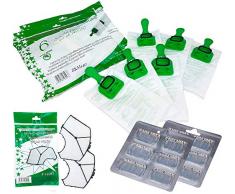 Sacchetti in Microfibra per Vorwerk Folletto modelli vk140 - vk150 + Blister di Profumatori + Filtro Griglia Garantiti S&G group (12 Sacchetti + 12 Profumatori + 2 Filtro Griglia)